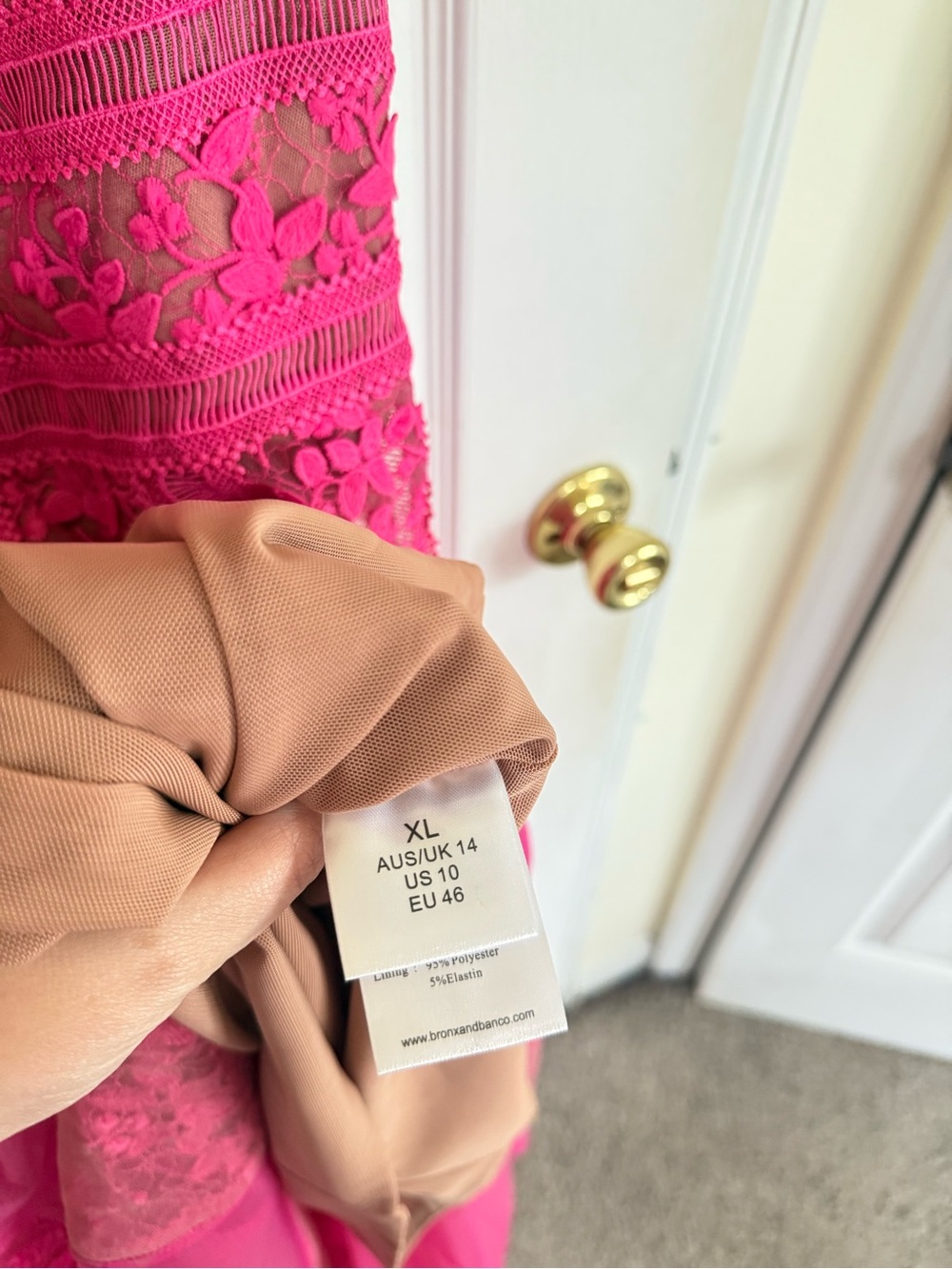 Bronx and Banco Megan Pink Lace Midi Dress - Picture 13 of 13